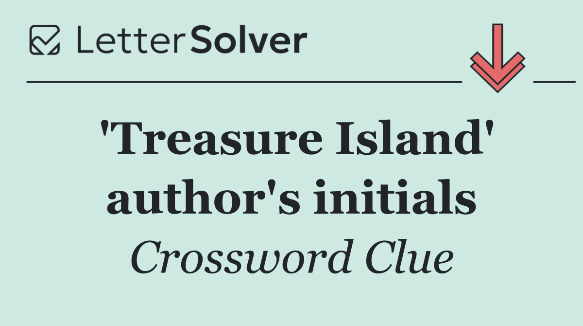 'Treasure Island' author's initials