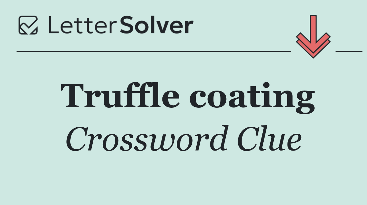 Truffle coating