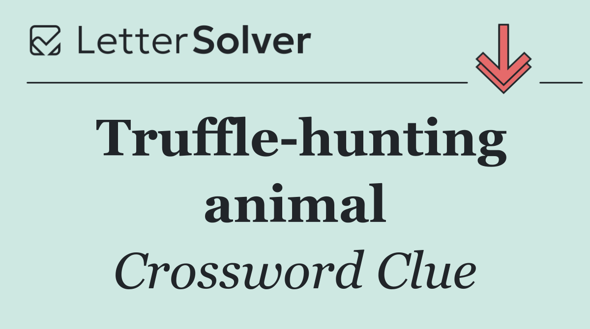 Truffle hunting animal