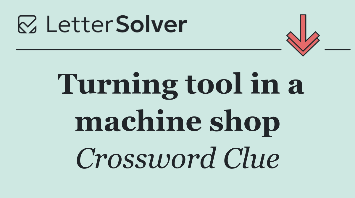 Turning tool in a machine shop