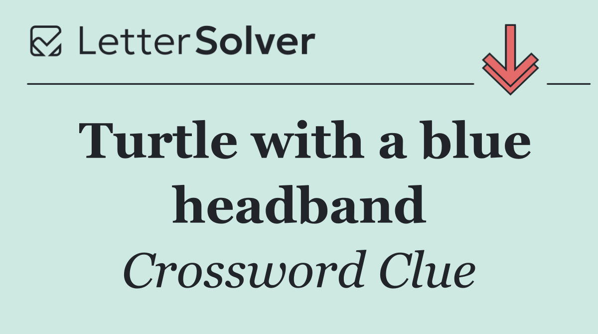 Turtle with a blue headband