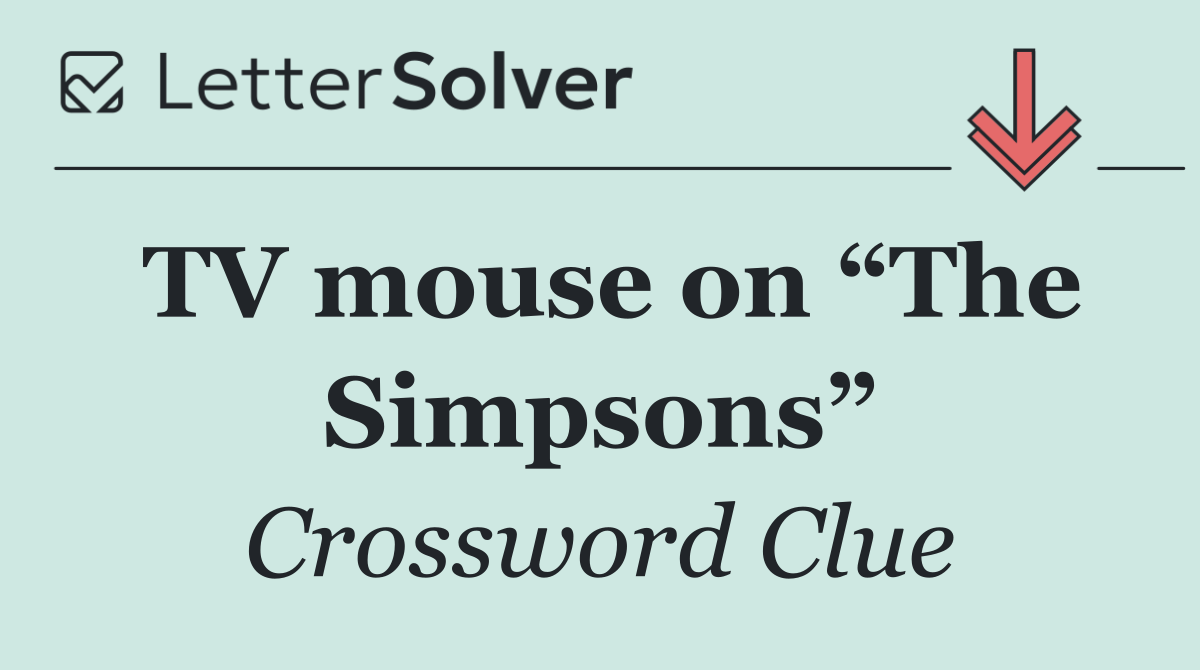 TV mouse on “The Simpsons”