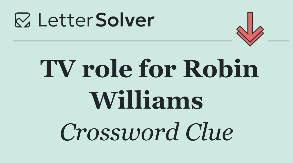TV role for Robin Williams