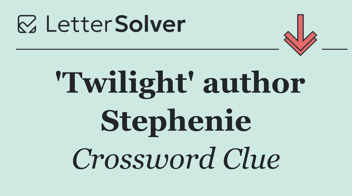 'Twilight' author Stephenie