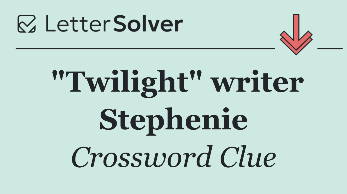 "Twilight" writer Stephenie