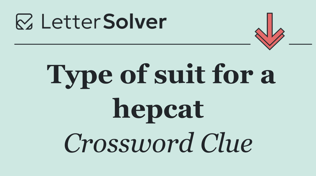 Type of suit for a hepcat