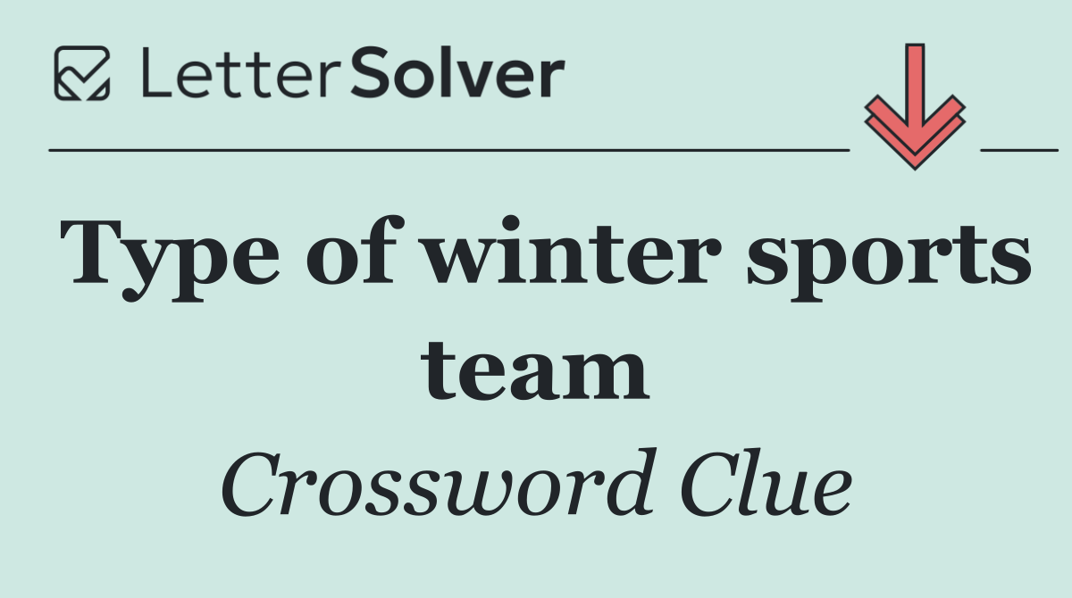 Type of winter sports team