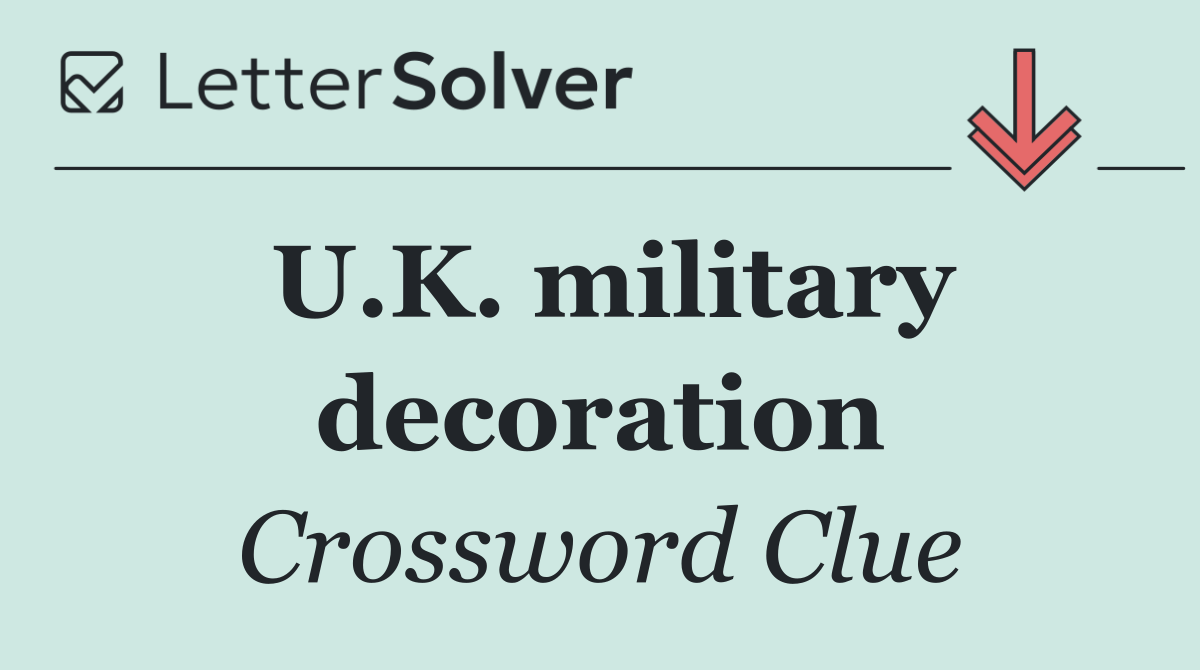 U.K. military decoration
