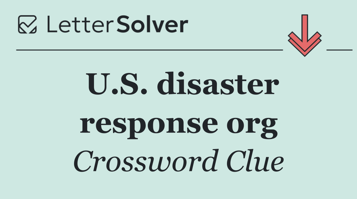 U.S. disaster response org