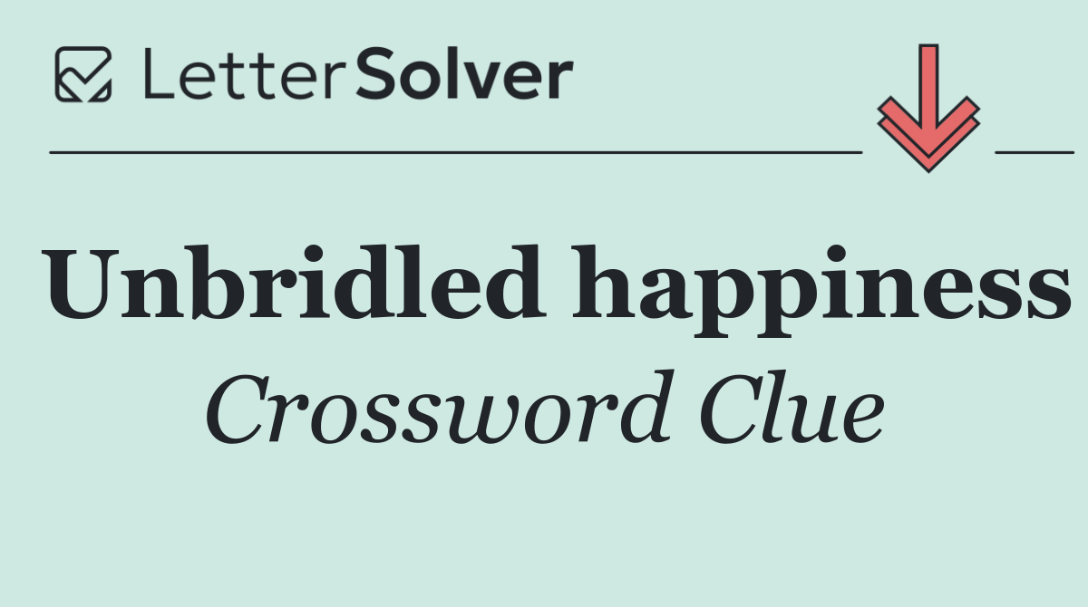 Unbridled happiness