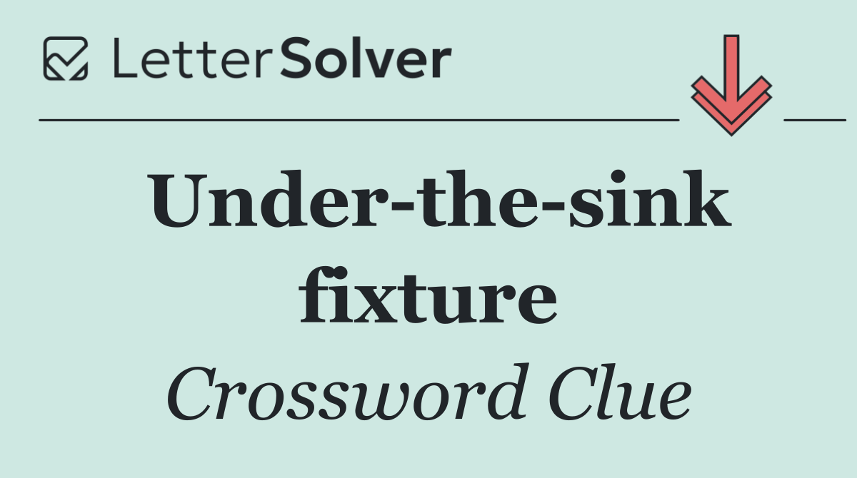 Under the sink fixture