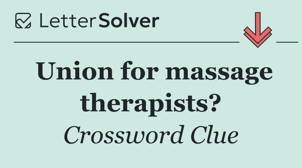 Union for massage therapists?