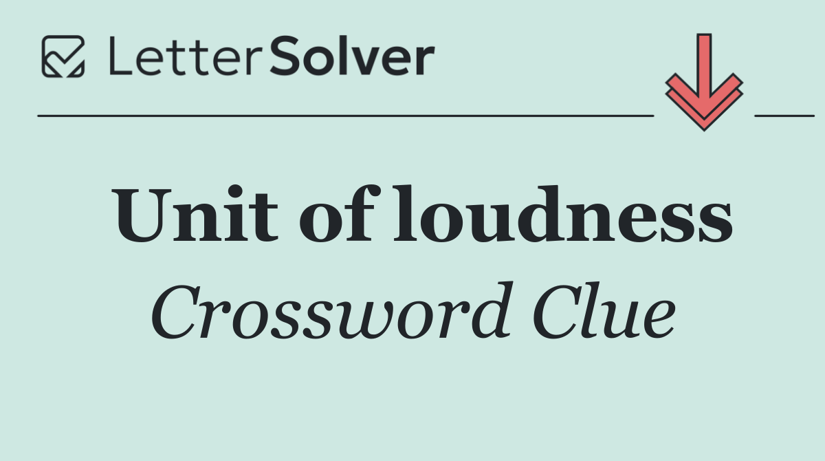 Unit of loudness