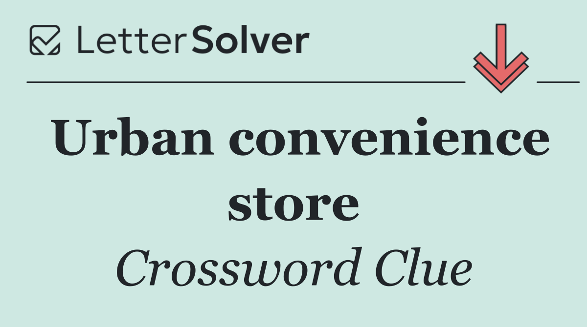 Urban convenience store