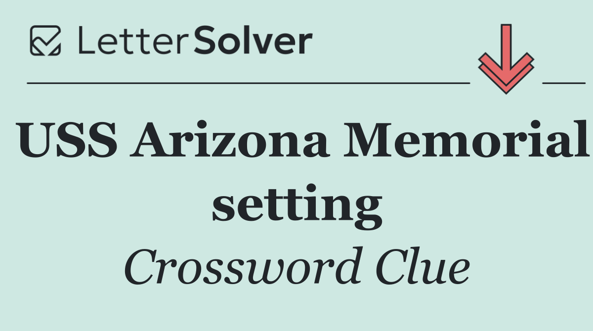 USS Arizona Memorial setting