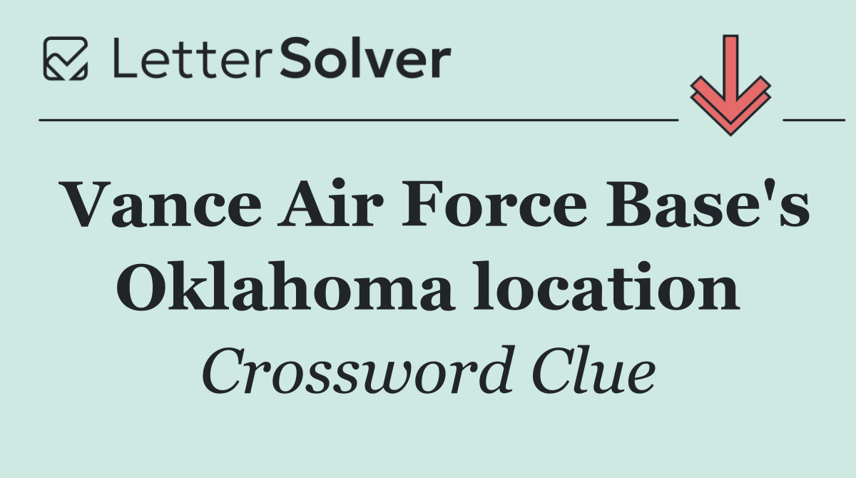 Vance Air Force Base's Oklahoma location