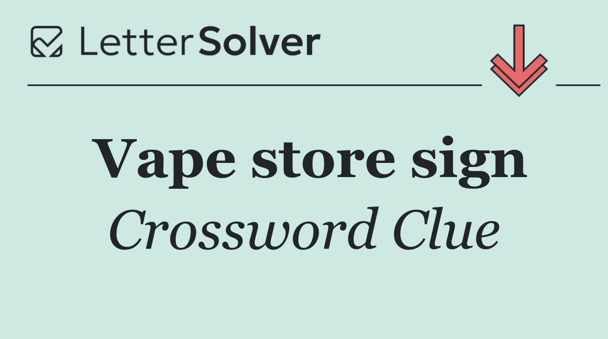 Vape store sign