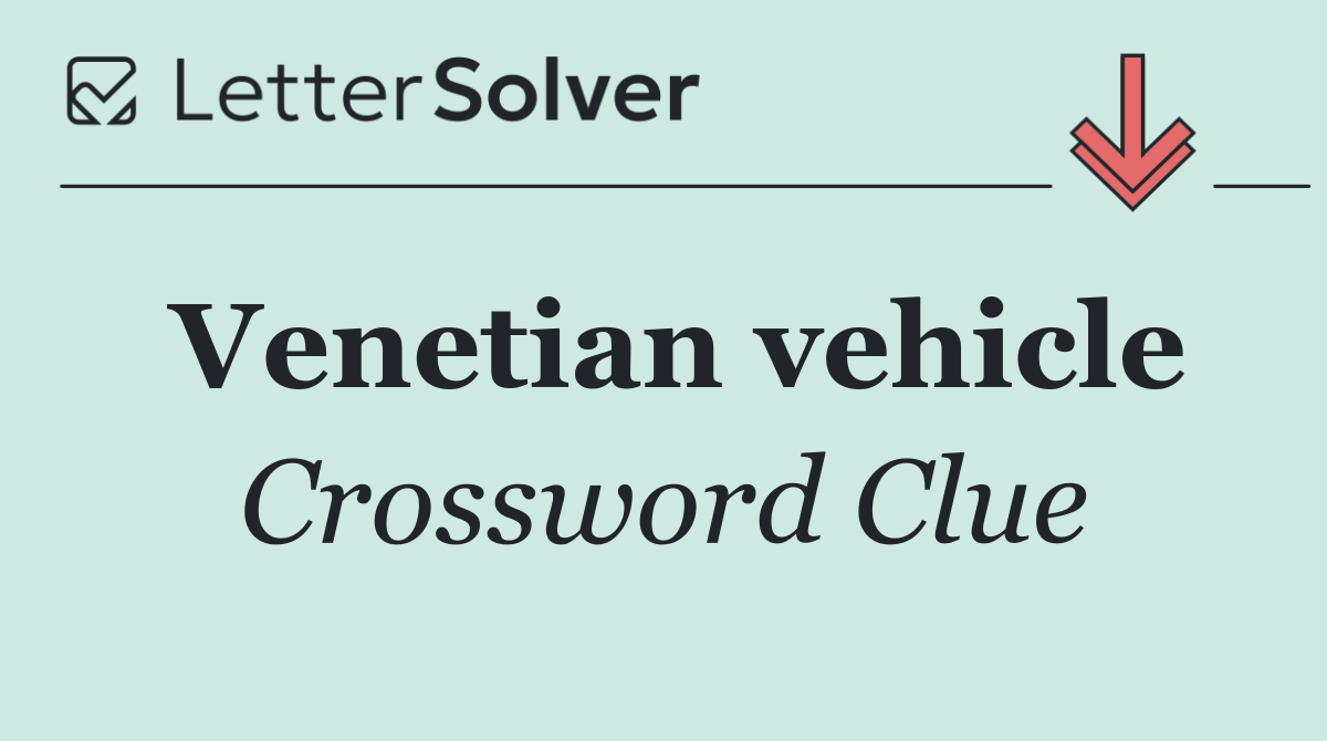 Venetian vehicle