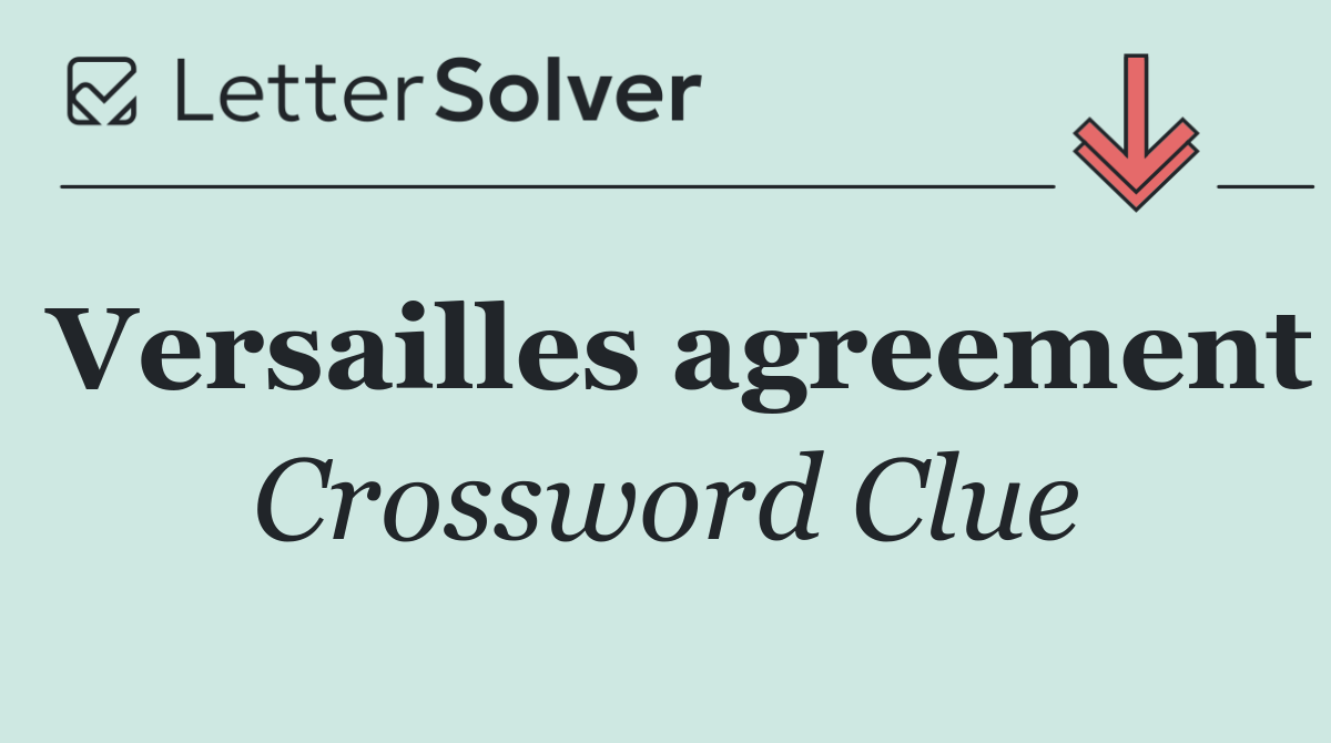 Versailles agreement