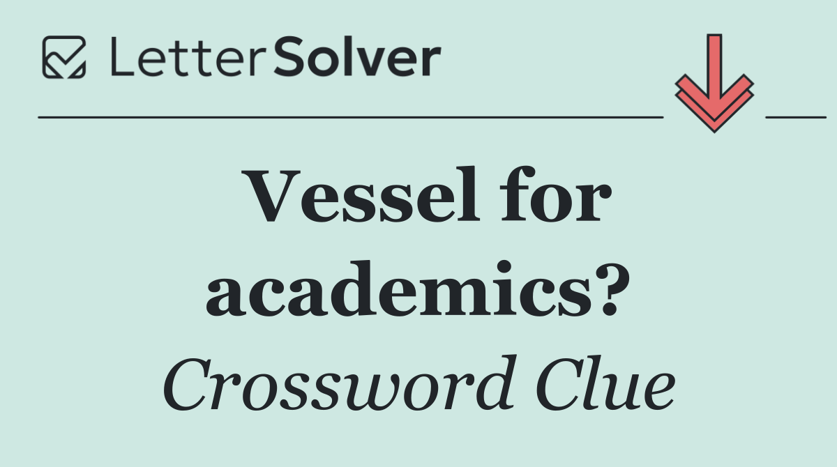 Vessel for academics?