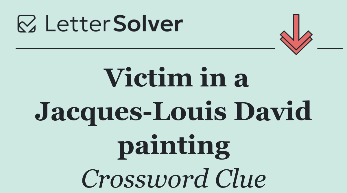 Victim in a Jacques Louis David painting