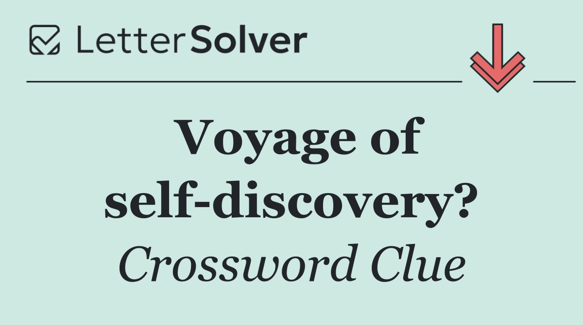 Voyage of self discovery?