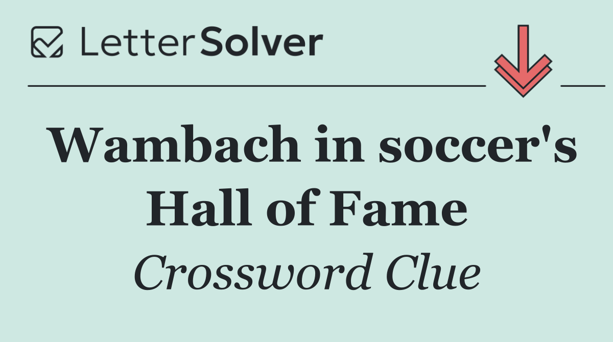 Wambach in soccer's Hall of Fame