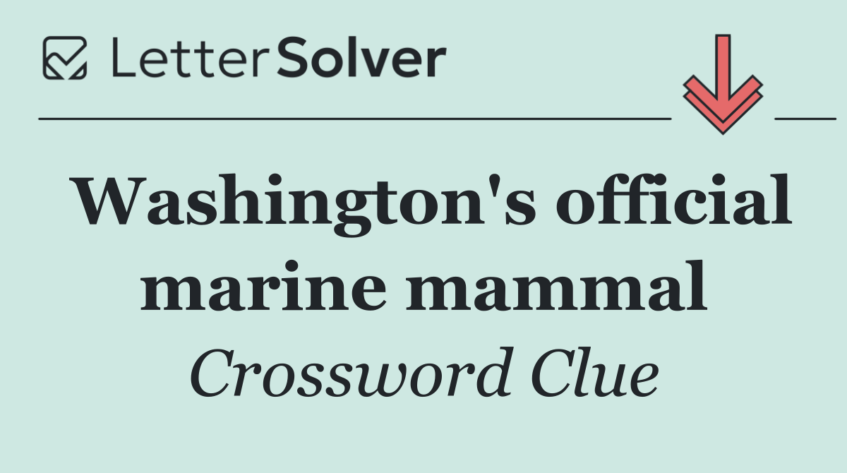 Washington's official marine mammal