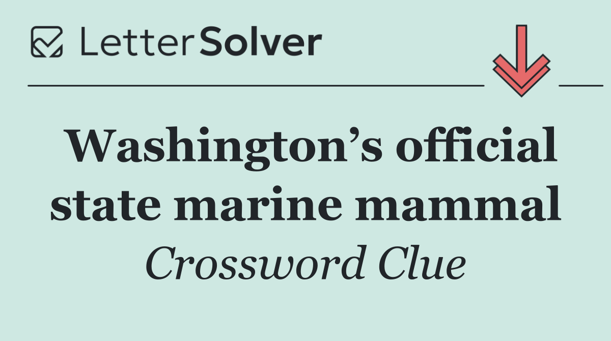 Washington’s official state marine mammal