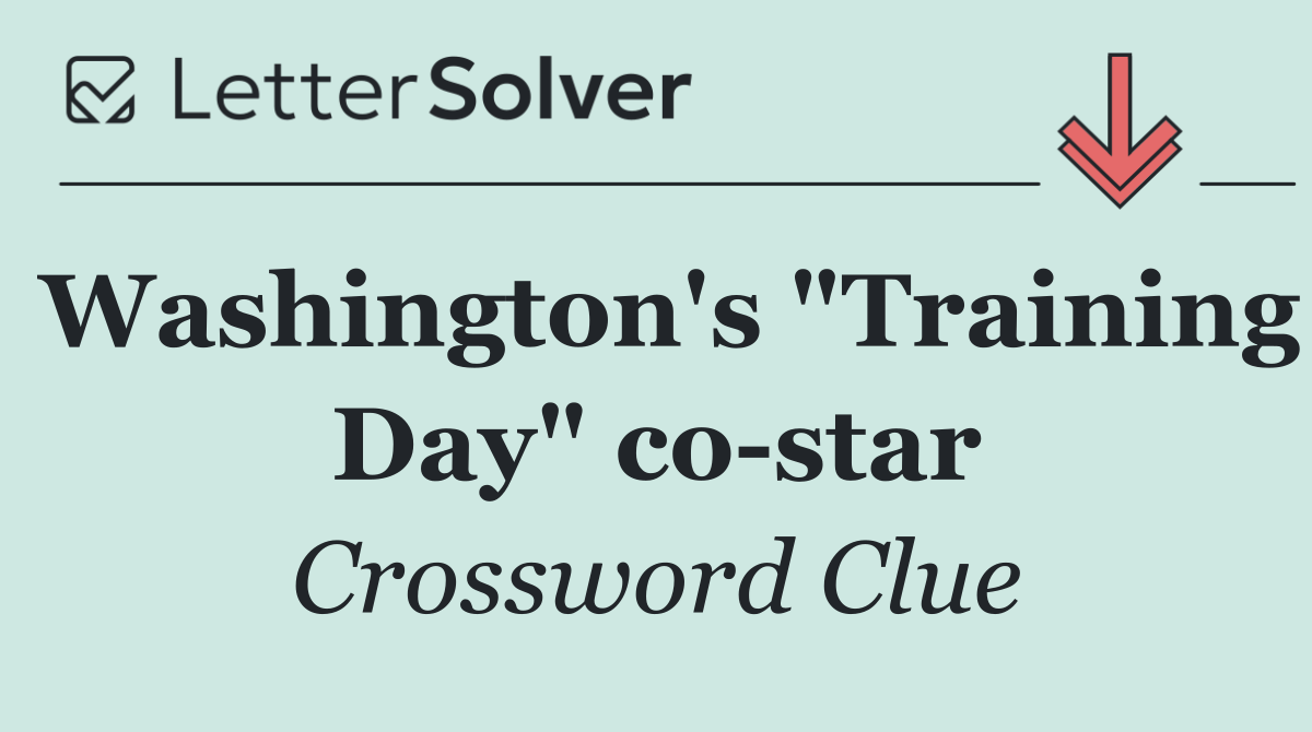 Washington's "Training Day" co star
