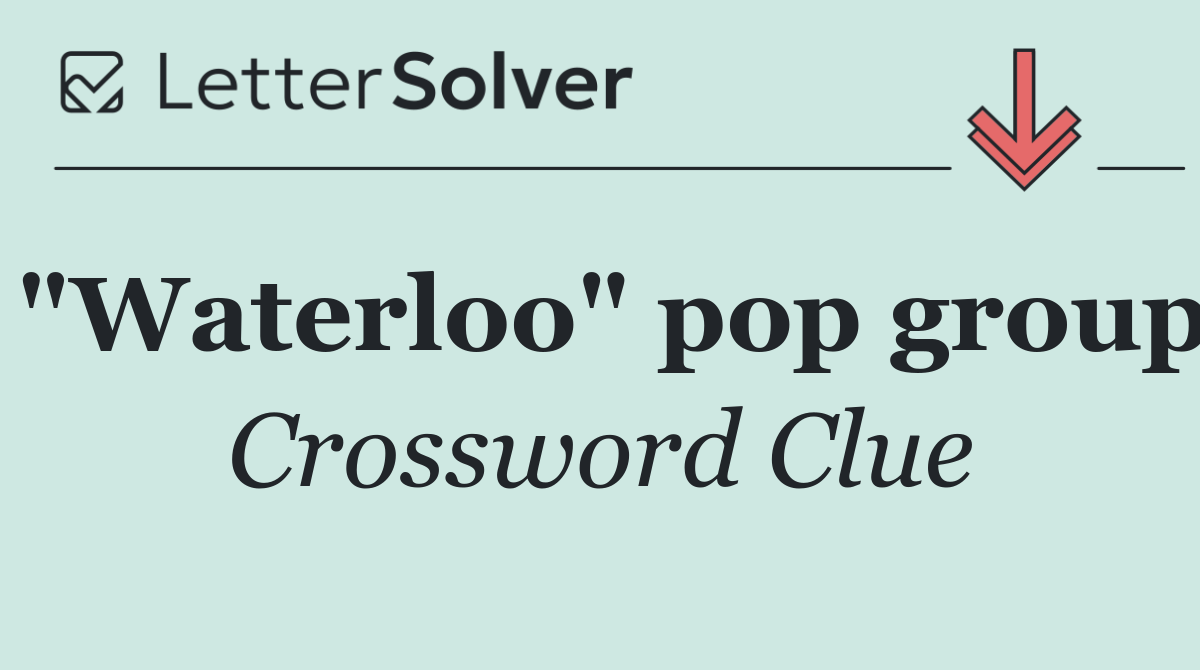 "Waterloo" pop group