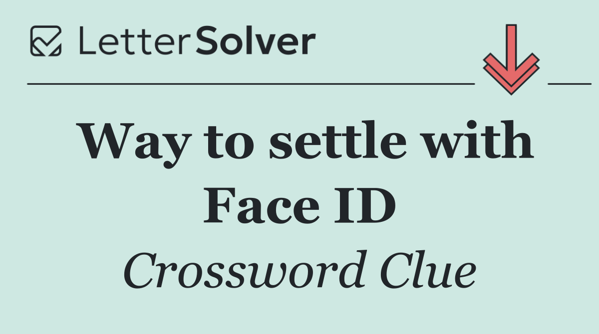 Way to settle with Face ID