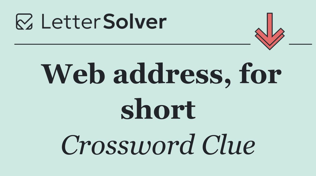 Web address, for short