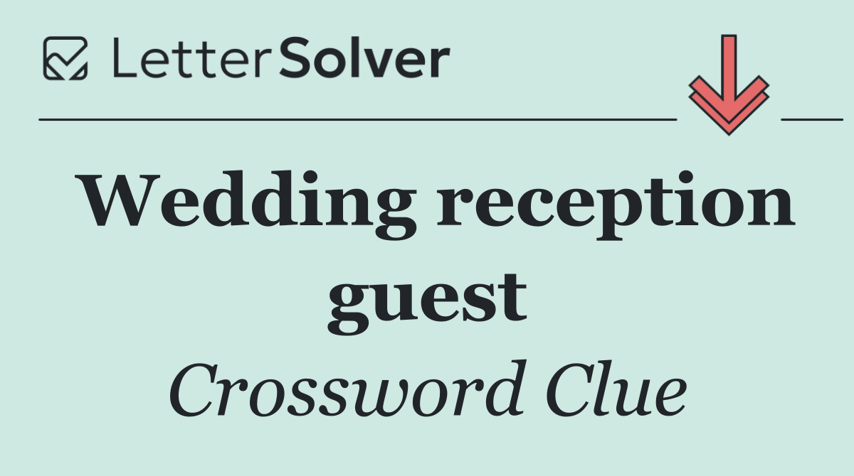 Wedding reception guest