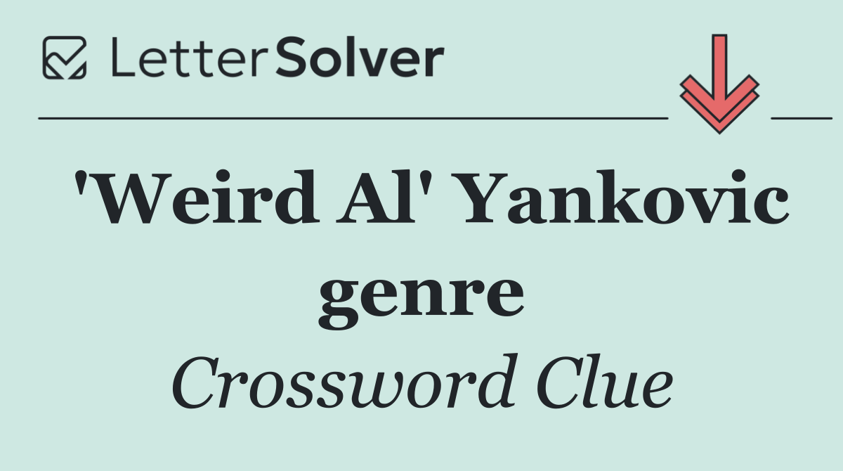 'Weird Al' Yankovic genre