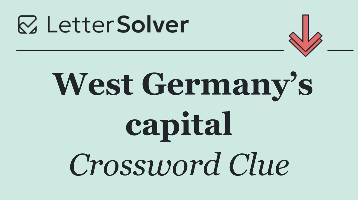West Germany’s capital