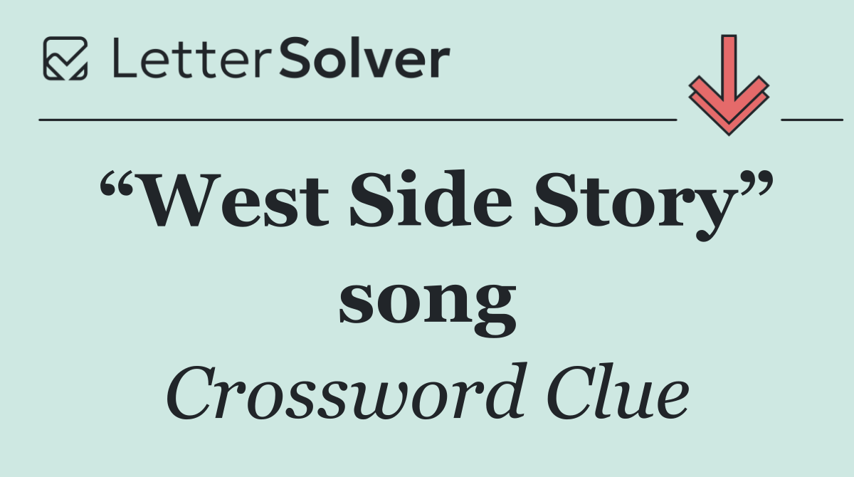 “West Side Story” song