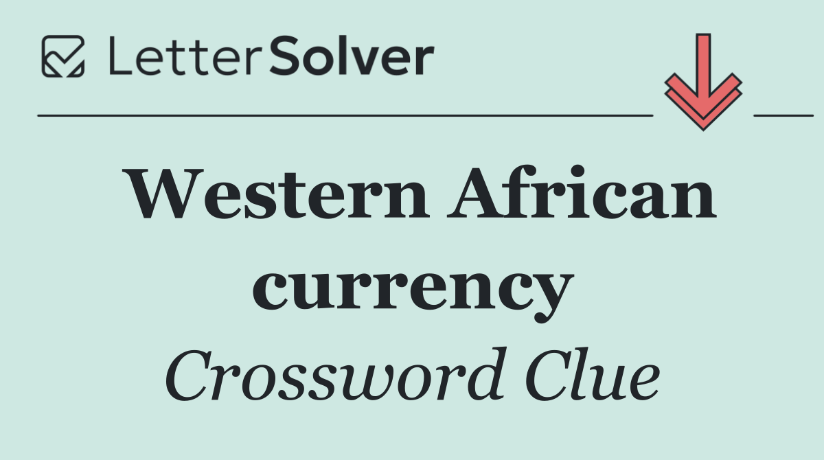 Western African currency