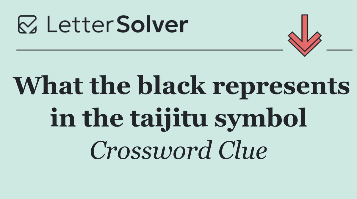 What the black represents in the taijitu symbol