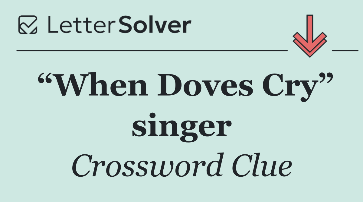 “When Doves Cry” singer