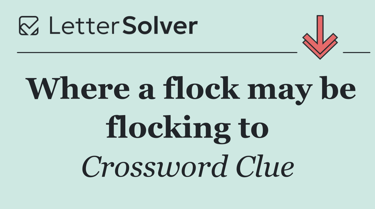 Where a flock may be flocking to