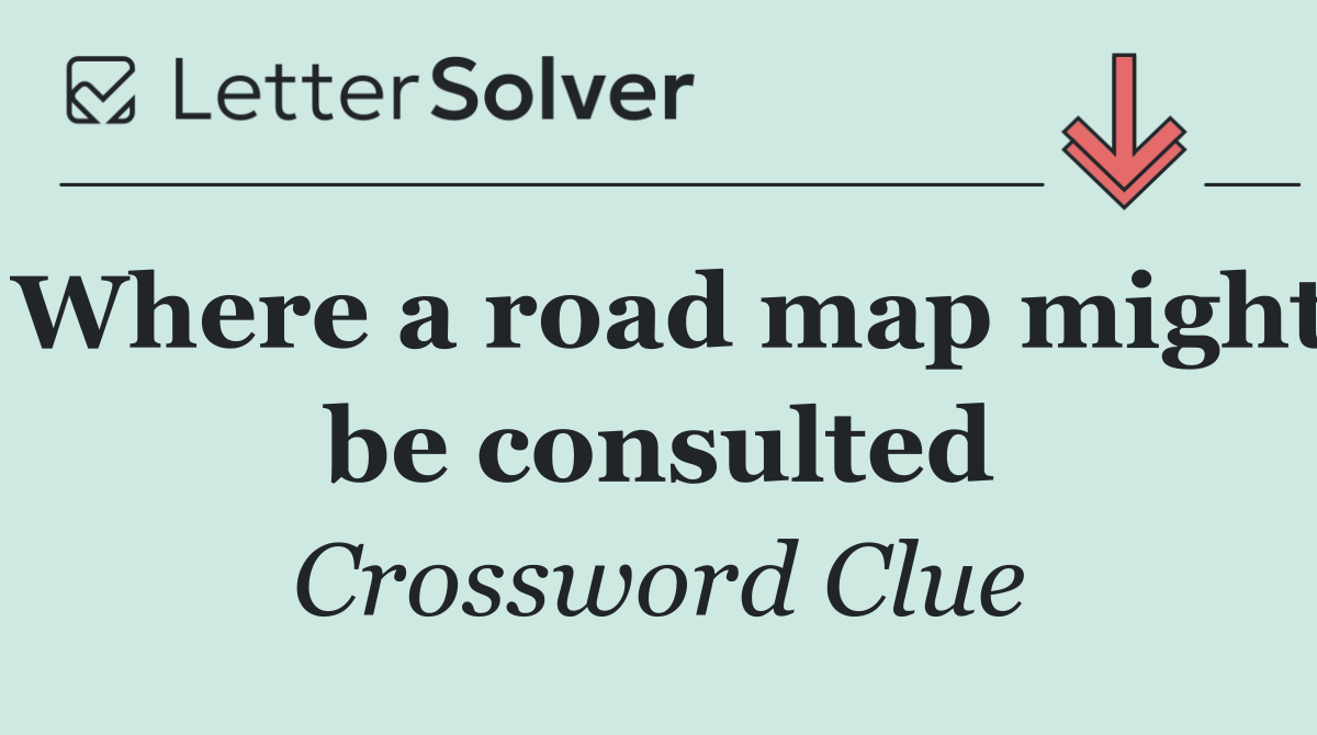 Where a road map might be consulted