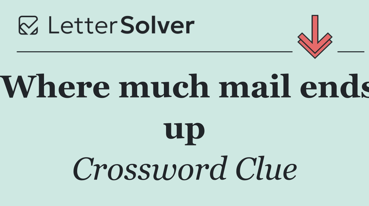 Where much mail ends up