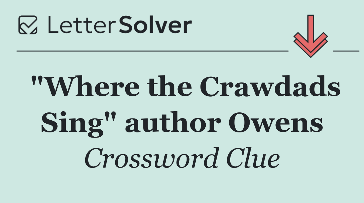 "Where the Crawdads Sing" author Owens
