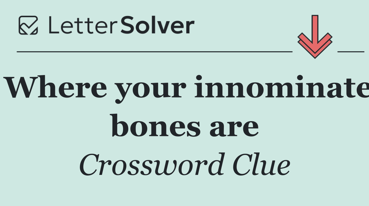 Where your innominate bones are
