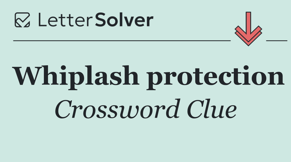 Whiplash protection