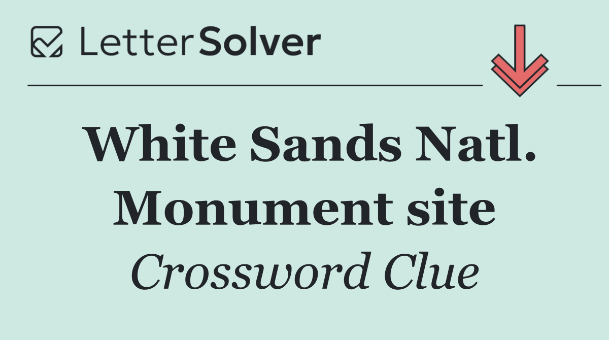 White Sands Natl. Monument site