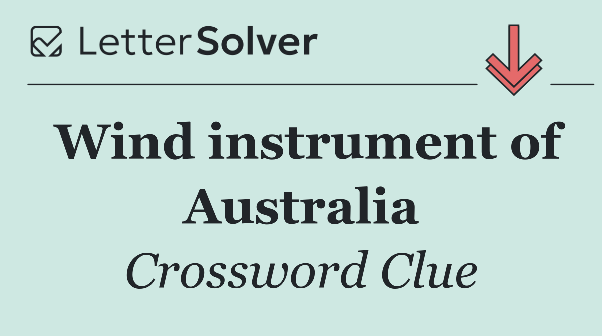 Wind instrument of Australia