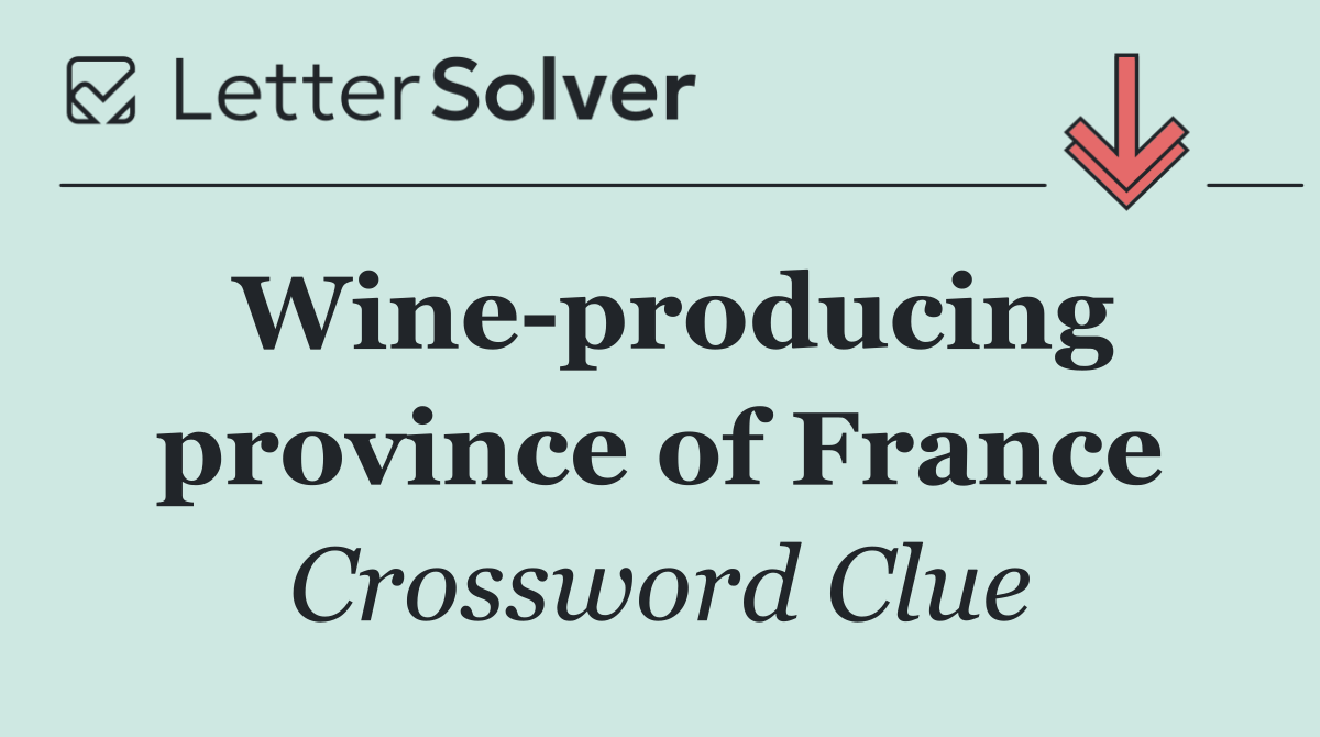 Wine producing province of France