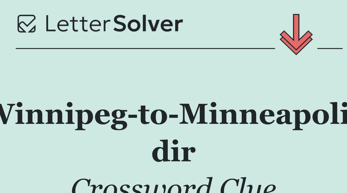 Winnipeg to Minneapolis dir